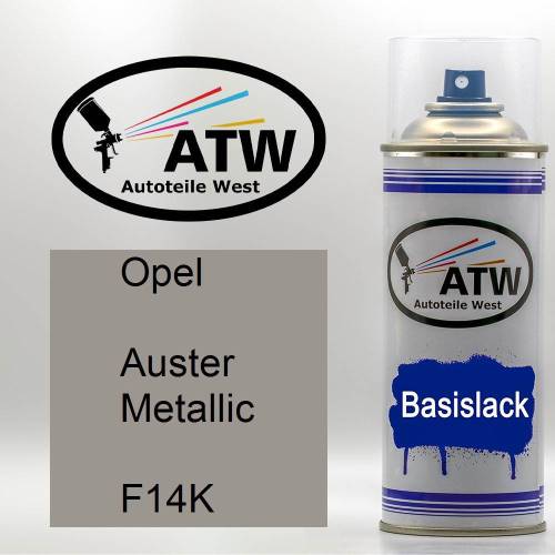 Opel, Auster Metallic, F14K: 400ml Sprühdose, von ATW Autoteile West.